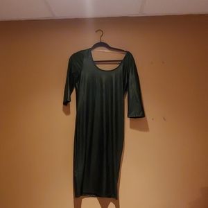 Faux leather dress